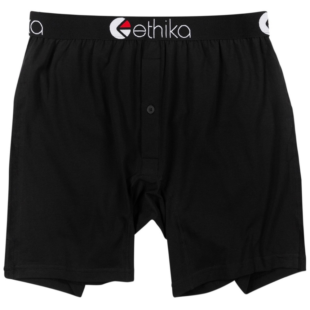 NWT ethika Black Boxer Briefs with Branded Waistband (SIZES: XL & 3XL)